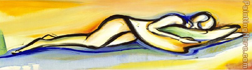 Snoozing Nude painting - Alfred Gockel Snoozing Nude art painting